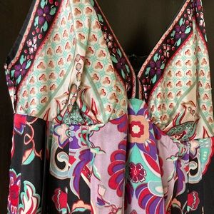 Eci New York Silk Cocktail spaghetti strap dress